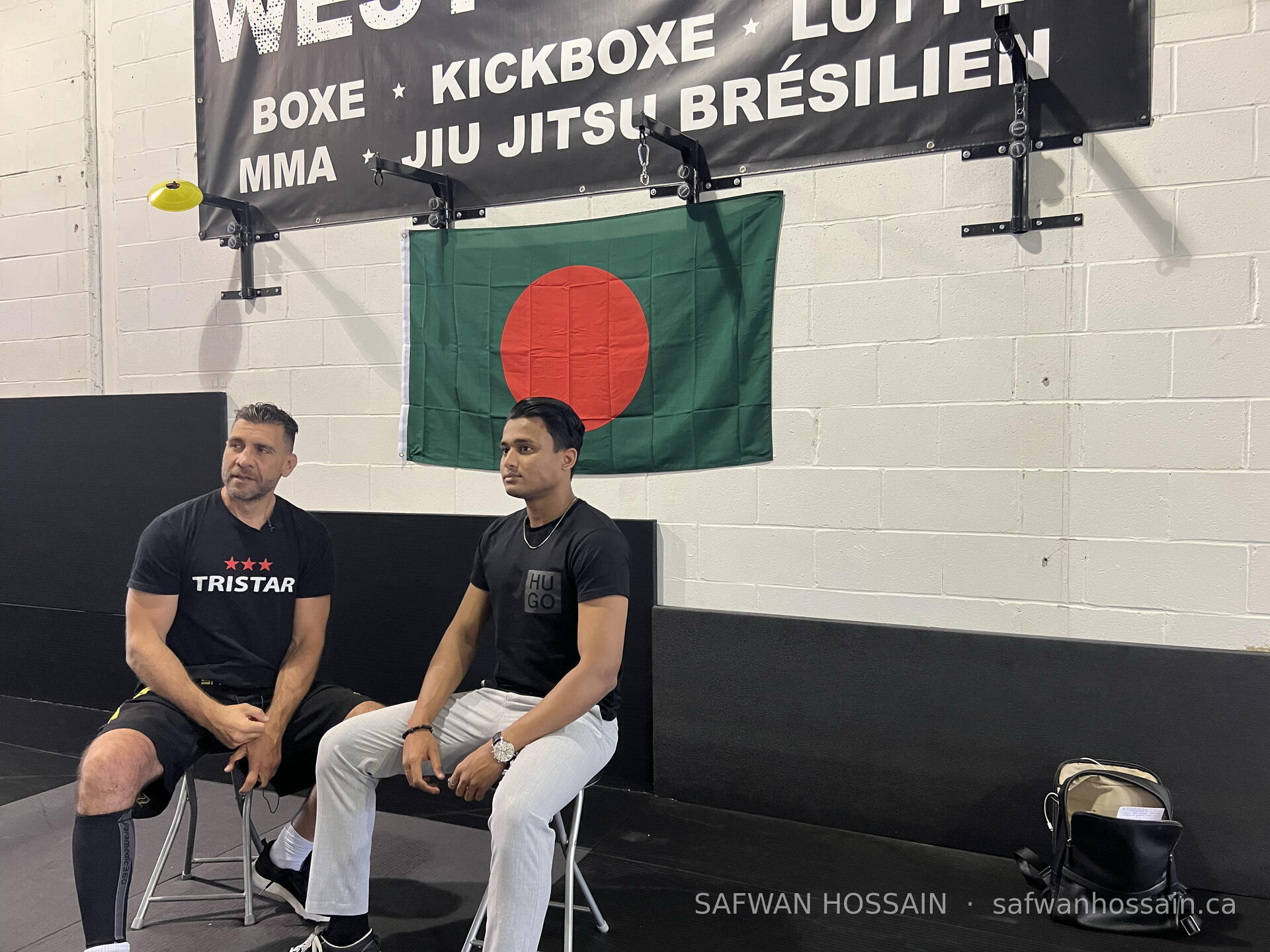 Safwan interviewed at the gym