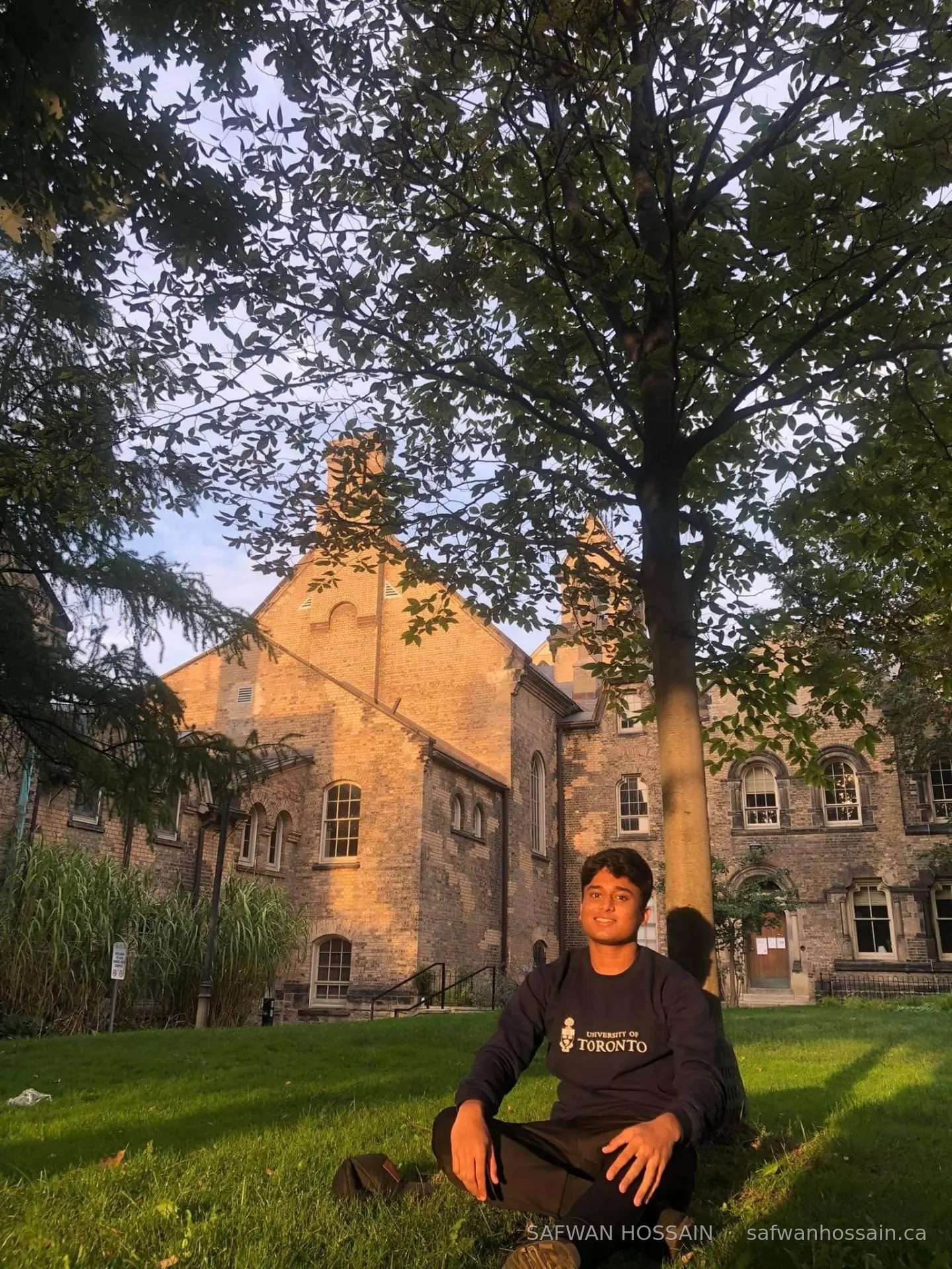 Safwan Hossain on the University of Toronto campus