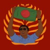 Bangladeshi MMA Podcast logo — a fighter raising the Bangladesh flag